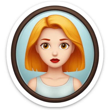 killer in mirror behind woman sticker