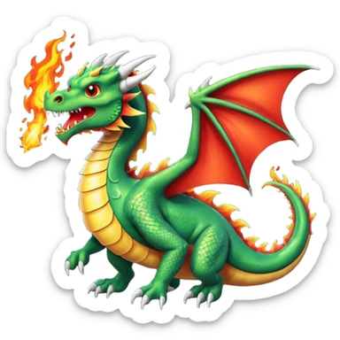 fire-breathing dragon sticker