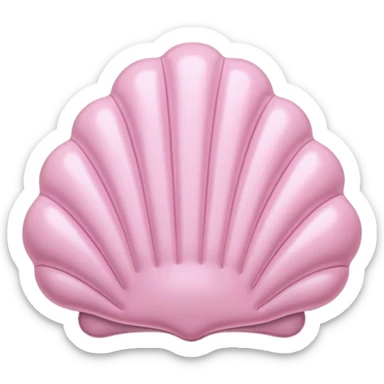 vintage rococo pale pink inflatable puffy shell cellphone sticker