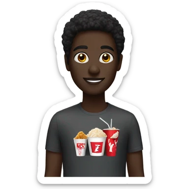 darkskinned person with kfc sticker