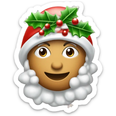 Rosane Tannenbaum mit weihnachtskugeln und Schnee  sticker