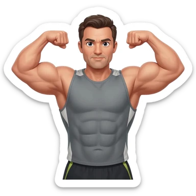bodybuilder sticker