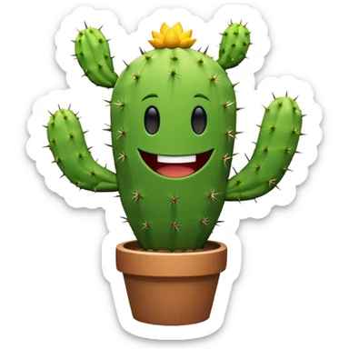 Spike character from Brawl Stars, a cactus with a smiley face sticker