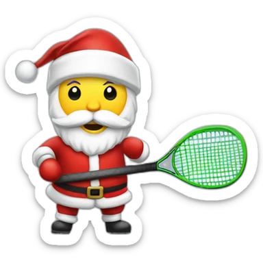 SANTA CLAUS PALYING PADEL sticker