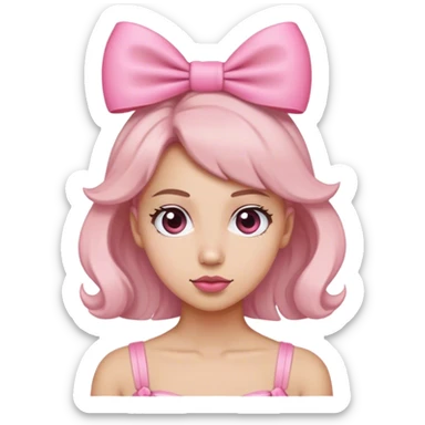 Moño rosa sticker