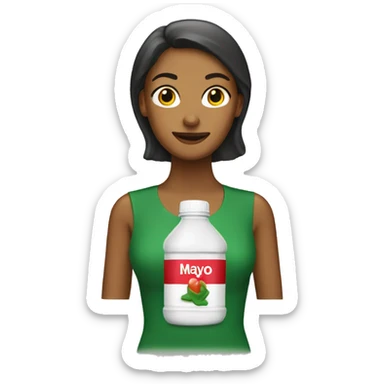 mayo bottle as a woman  sticker
