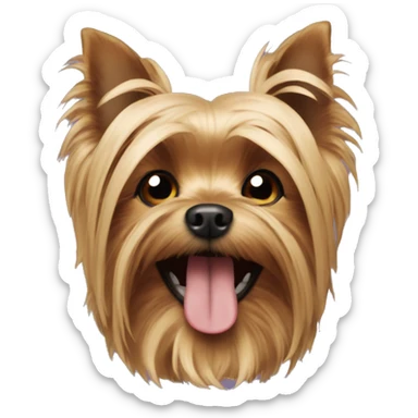 Yorkie riendo sticker