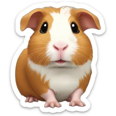 Guinea pig with baby guinea pig sticker