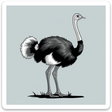 Ostrich sticker