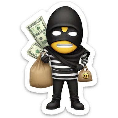 Robber emoji sticker