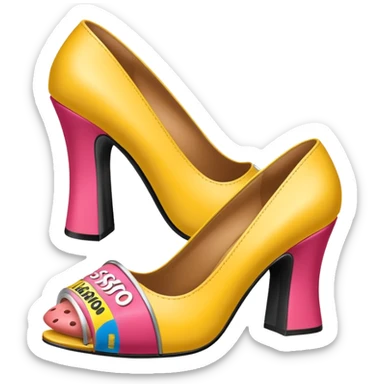 Moschino style spam can print shoe  sticker