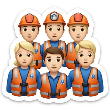 National Oceanic and Atmospheric Administration rescuers, multiple people sticker