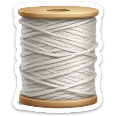 White spool of thread sticker
