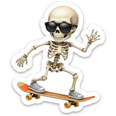 Skeleton skateboarding San Francisco  sticker