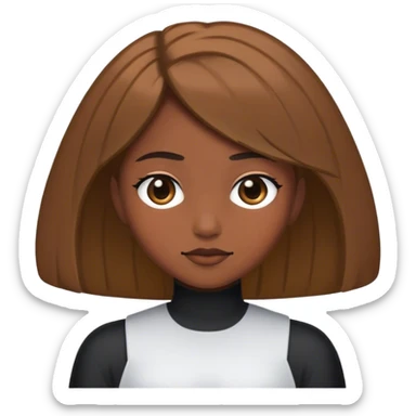 Brown skin with 2b hair sticker