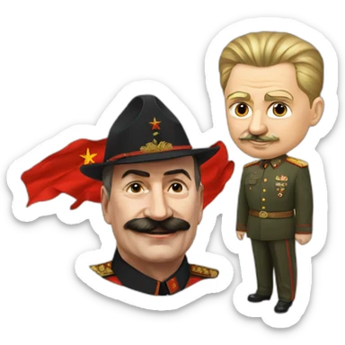stalin with putin Vladimir sticker