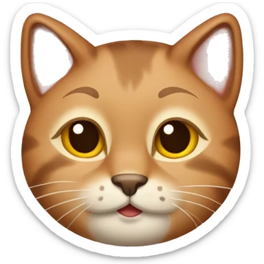 loafing brown cat sticker