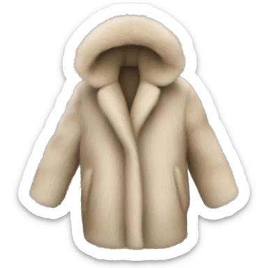 Fur coat sticker
