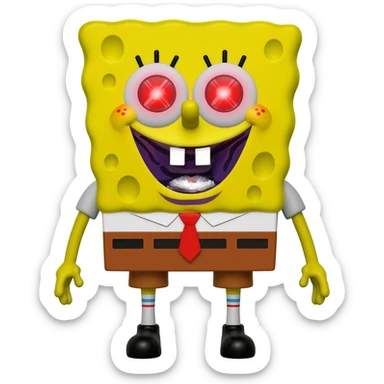 Evil Spongebob doll sticker