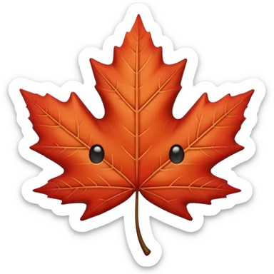 create an emoji that has a Canadian maple leaf as part of it as well as two elbows that are positioned outwards sticker