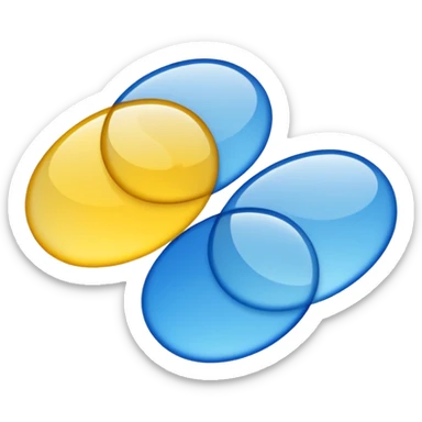 two overlapping sticker