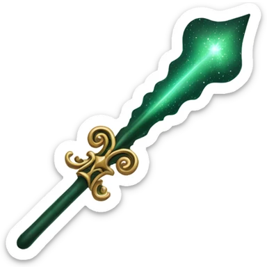 dark green magic wand sticker