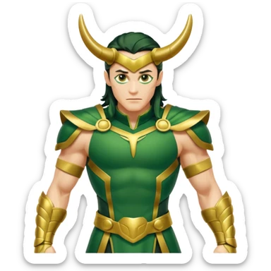 comic book style loki, whole body sticker