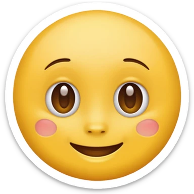 normal yellow emoji, but super defined sticker