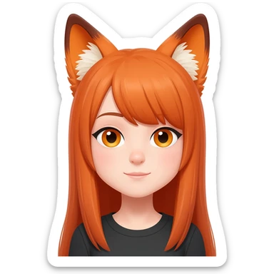 fox girl sticker