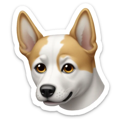 perro blanco  sticker