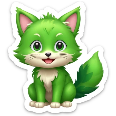 Kawaii cute cool feral Sprigatito (full body) sticker