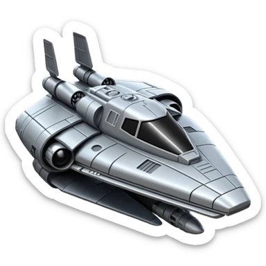 a star wars space ship sticker