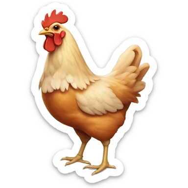 a chicken with a name tag called Archie sticker