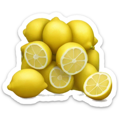 Single clear jar of sliced lemons sticker