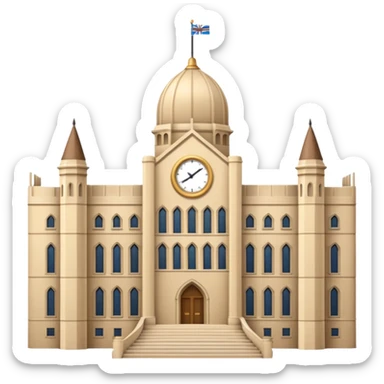 beige house-of-parliament beige colored sticker