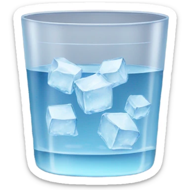 glass of ice water sticker