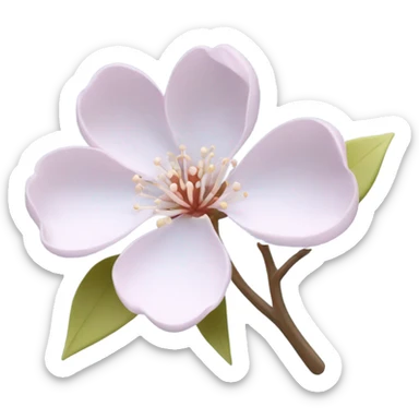 sakura light blue flower sticker