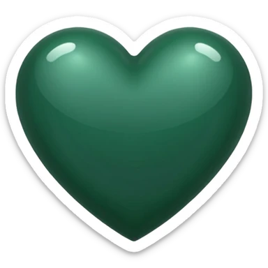 dark green heart emoji sticker