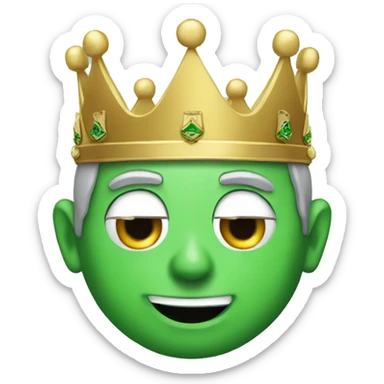 Green Benjamin Netanyahu crown sticker