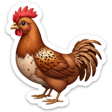 Cinnamon Queen hen sticker