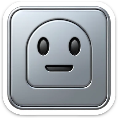 A futuristic microchip emoji made of polished silver chrome, minimal circuit details, smooth metallic surface, soft lighting, iOS emoji style, centered, clean white background sticker