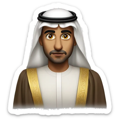 photorealistic  Faisal King of Saudi Arabia serious sticker