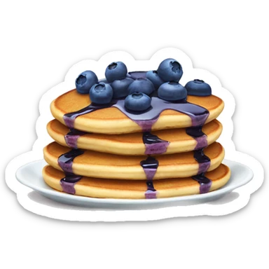 Blueberry pancakes sticker