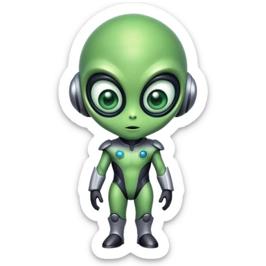 90’s full bodied alien sticker