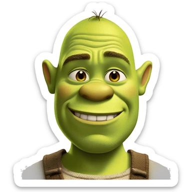 Shrek smirking sticker