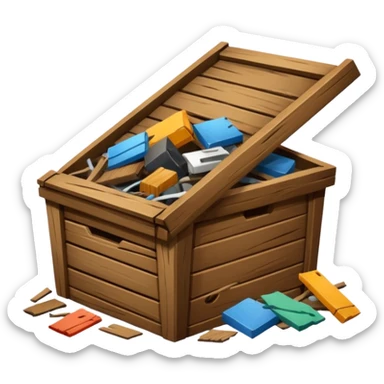 Waste furniture sticker