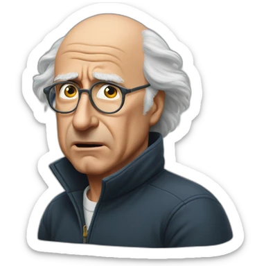 larry david frustrated sticker