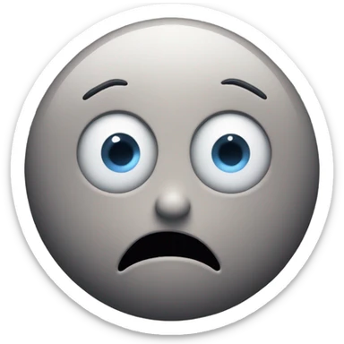 A shocked stick figure head with starry eyes sticker