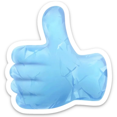 Frozen thumbs up sticker