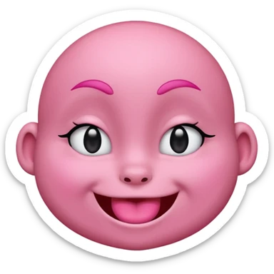Labubu character winking sticker